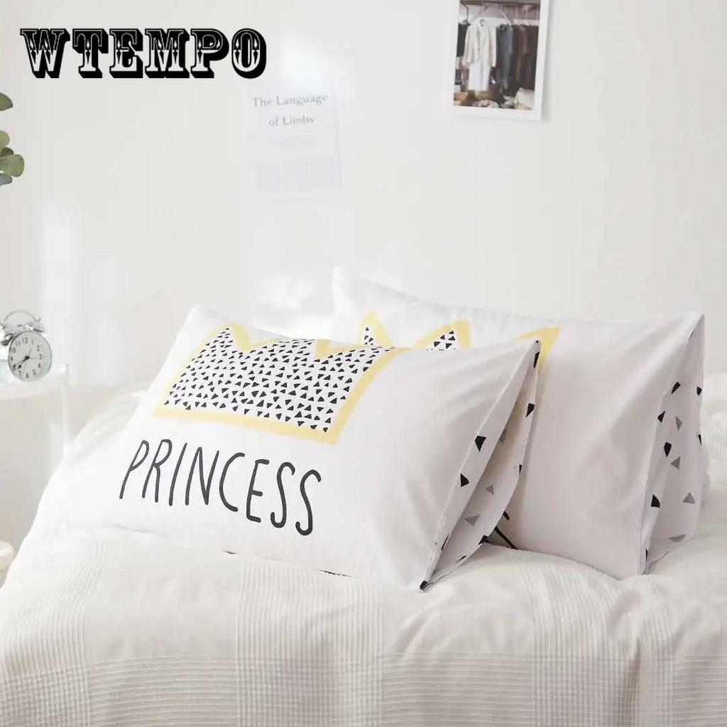 A Pair of Cotton Printed Pillowcases with Cartoon Pattern Double-sided Pillowcases