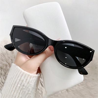 New Fashion Cat Eye Sunglasses Vintage Luxury Brand Designer Black Irregular Oval Ladies Sun Glasses Eyewear UV400 Gafas De Sol