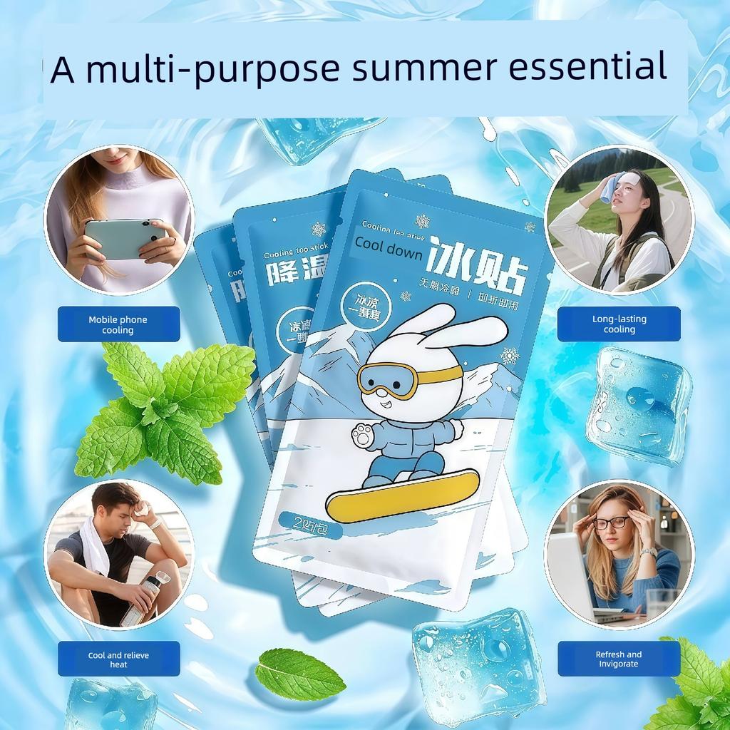Cooling Patch for Physical Cooling and Heat Reduction, Ice Patch for Summer Military Training to Prevent Heatstroke, Cooling Patch for Students