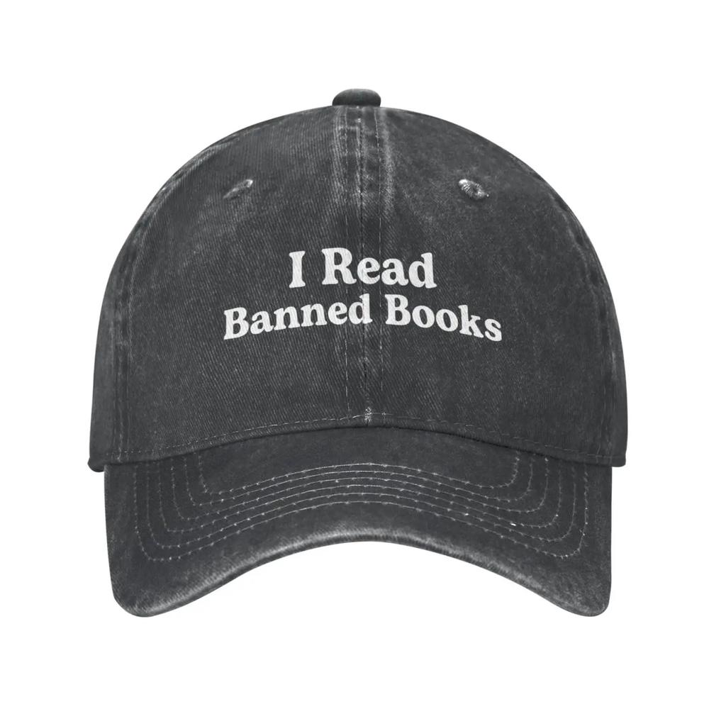 I Read Banned Books Hat Men Dad Hats Cute Cap For Man Women Basketball Caps