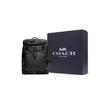 New COACH Coated Canvas With Soft Pebbled Leather Backpack Large Size Men's Black Monogram With Camouflage C9734-A5F