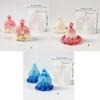 Flower Princess Dress Silicone Candle Molds Temperature Resistant for Making Candle Soap Chocolate Wedding Decoration