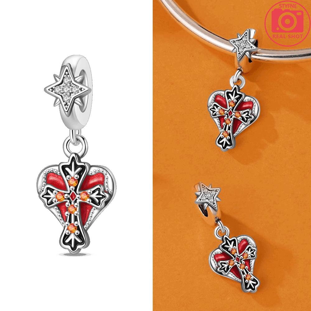Original Black Butterfly Pendant Copper Skull Glowing Pumpkin Red Ghost Hat Beads Fit Bracelet Women Jewelry Fine Gift Diy