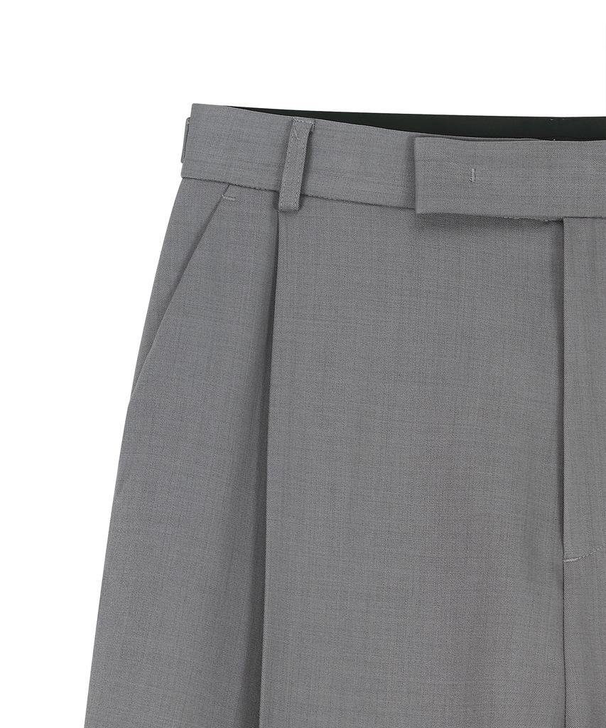 Pantaloni larghi classici a una piega NOIRER anni '80 (Grigio)