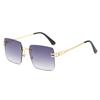Fashion Square Sunglasses Men Women Gradient Frameless Sun Glasses For Men Popular High Quality Metal Eyewear UV400