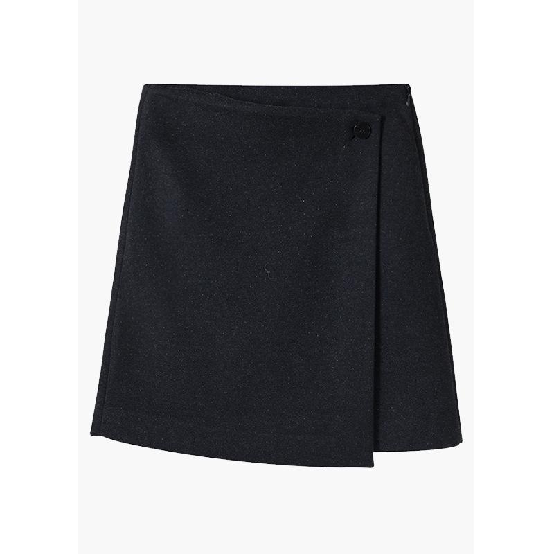 

Elegant Dark Gray Irregular Midi Skirt for Women - 2025 Autumn/Winter Collection L темно-сірий