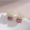 Elegant French Retro Swan Crystal Dangle Earrings