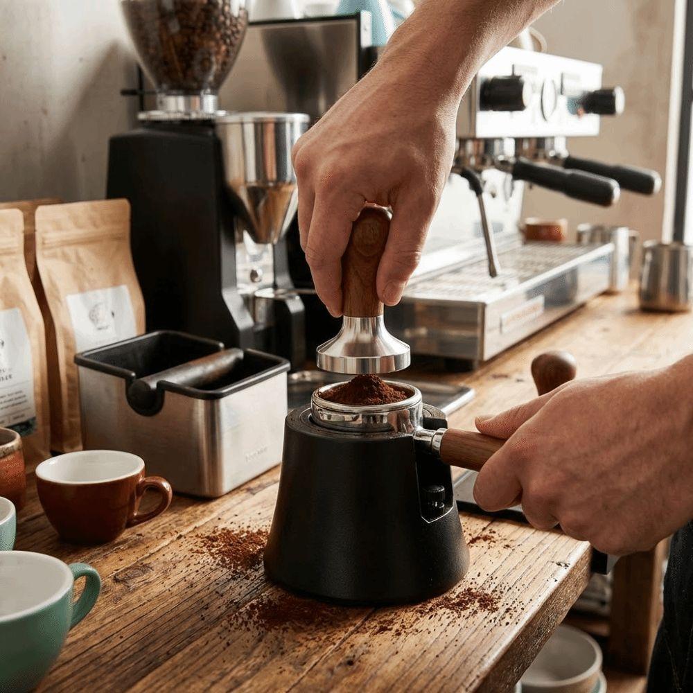 51/53/58 MM Coffee Tamper Holder Height Adjustable Anti-slip Base Espresso Handle Holder Card Slot Universal Coffee Rest Holder