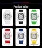 Men's Transparent Barrel-Shaped Quartz Waterproof Wristwatch