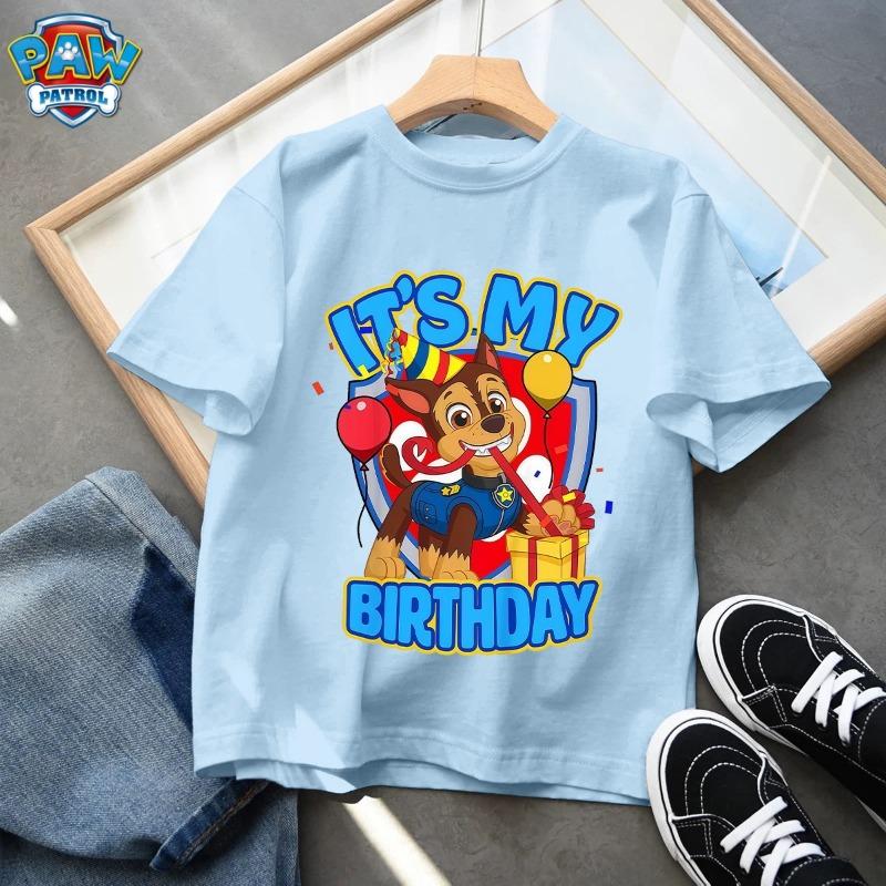 Hot Paw Patrol Kids T-shirts Kawaii Cartoon Character Printed Shirts Cute Boys Girls Casuals Tops Summer Birthday Clothing Gift 110
