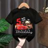 Lightning Mcqueen Boys T Shirt Kids Clothes Birthday Number 19 Print Unisex Women Clothing Party Wear Cotton Tops Cars Tee