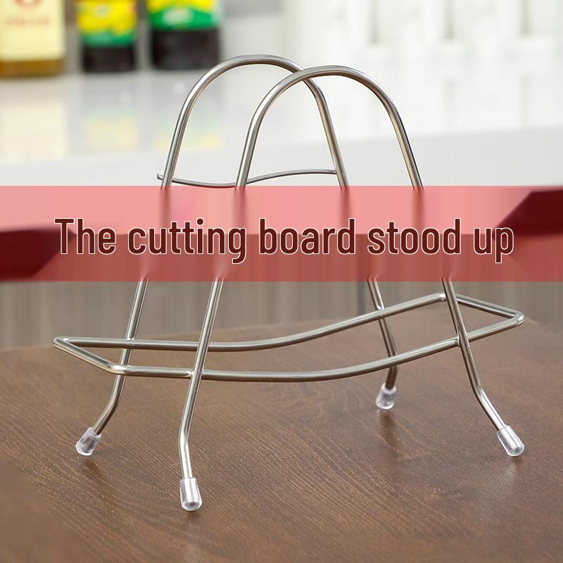 Stainless Steel Kitchen Countertop Cutting Board Storage Rack