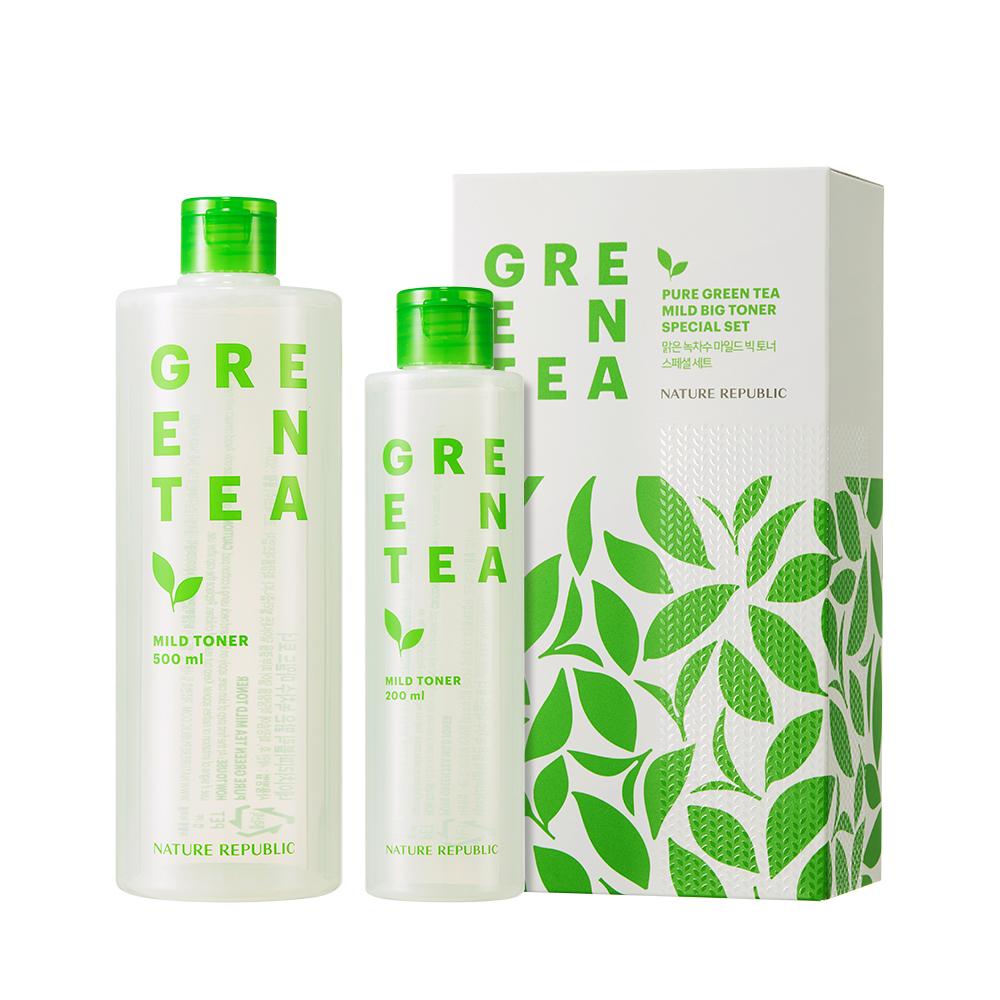 Nature Republic Pure Green Tea Mild Big Toner Special Set 500ml+200ml