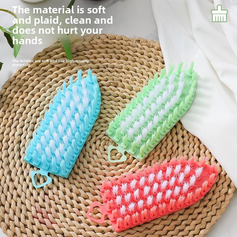 Concave Convex Design Folding Shoe Brush Household Cleaning Brush Ring Hanging