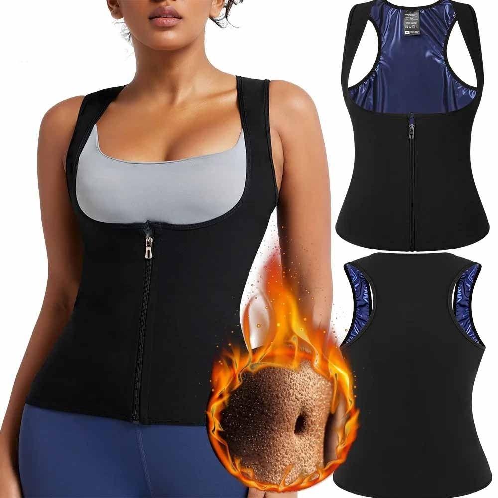 Zipper Design Women  Shapewear Jumpsuit Cut Body Shaper Burner Fat Sauna Suit  Fitness Training