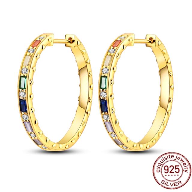 925 Sterling Silver Women 'S Earrings Rose Gold Heart Star Moon Earrings Beautiful Birthday Wedding Party Luxury Jewelry Gifts