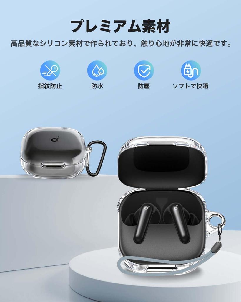 For Anker Soundcore P31i Clear Transparent TPU Cover for YAJOJO Wireless Full and Case, Earphones, Protection, Drop-Resistant, Shockproof, Dustproof,