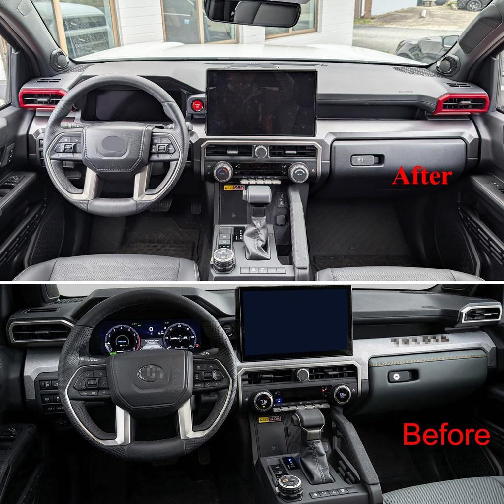 Dark Red Dashboard Air Vent Outlet Cover for Toyota Tacoma 2024 2025 and 4Runner 2025 Interior Accessories Center Console Side Frame Decor Trim Cover