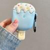 1PCS Cartoon Blue Ice Cream Silicone Anti-drop Earphone Case, Suitable for AirPods 1 /1/1 Generation Wireless Blue