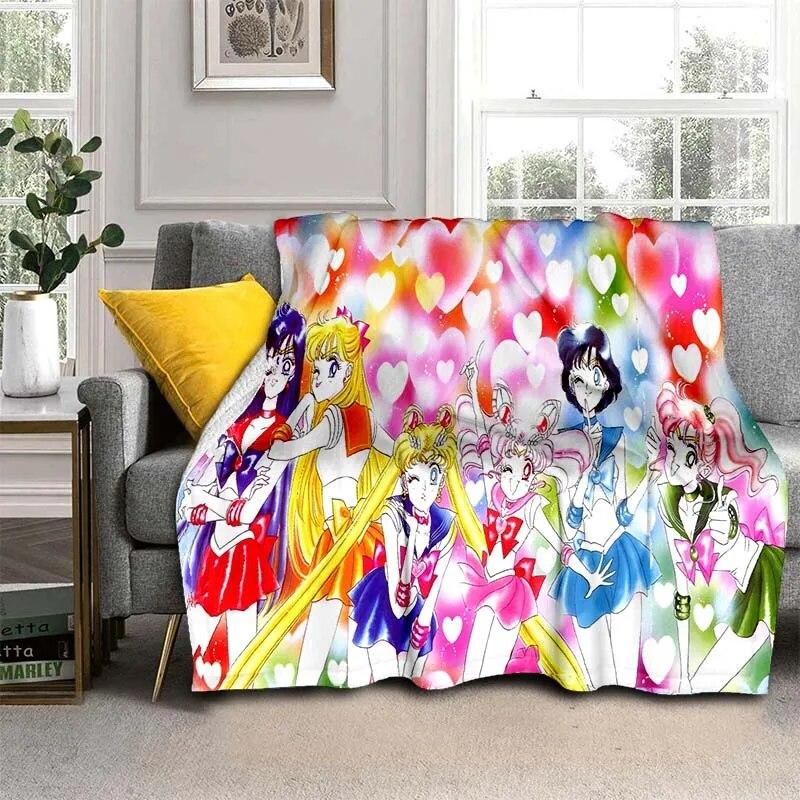 Moon Girl blanket for beds,Flannel thin blanket for summer, Anti-Pilling cooling blanket,Portable picnic blanket