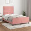 VidaXL Bed Frame with Headboard Pink 120x200 Cm Velvet3125872