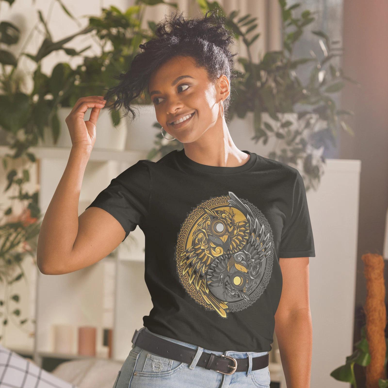 YIN YANG AWESOME MISTIC GRAPHIC DESIGN Short-Sleeve Unisex T-Shirt L