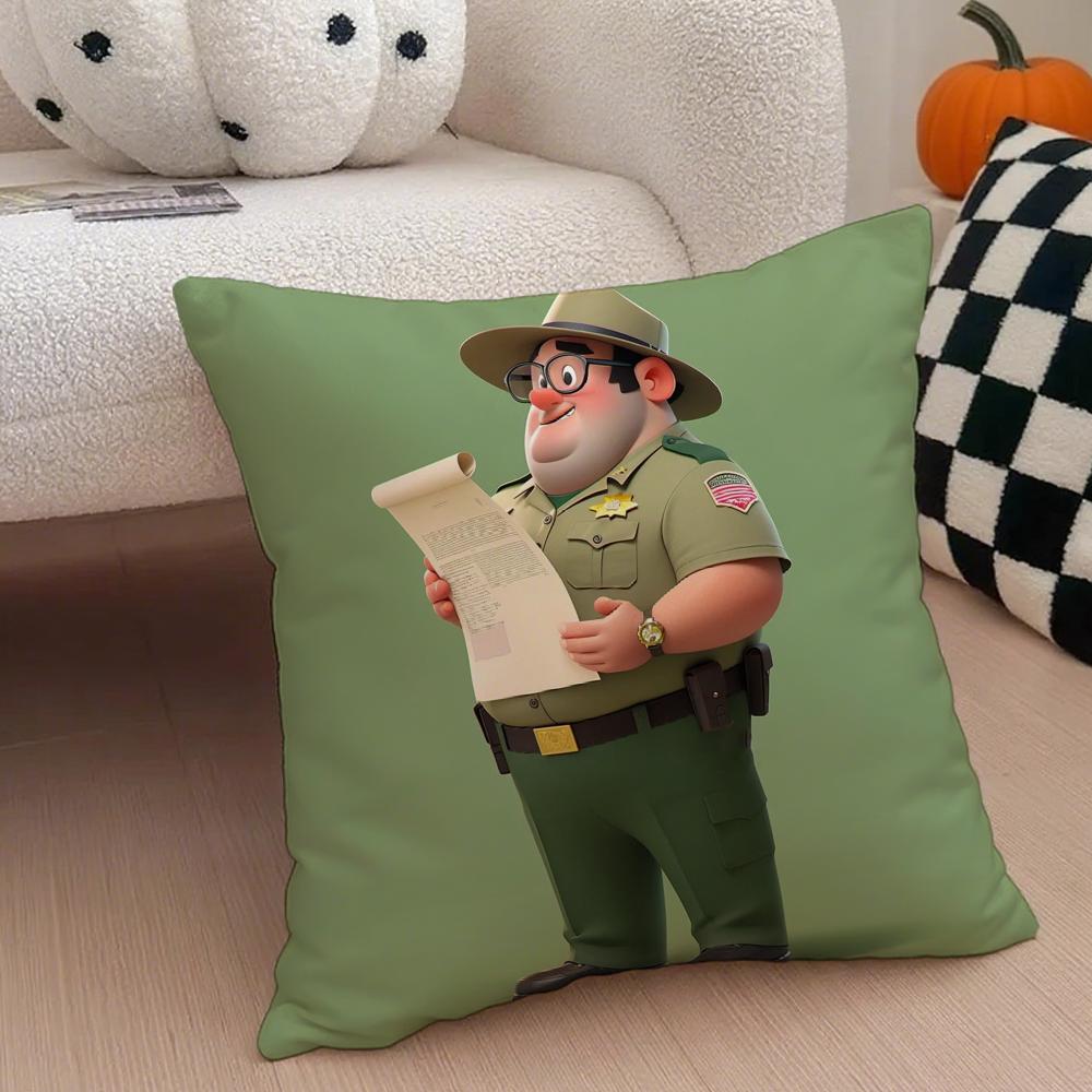 Fun Casual Western Cooking Mama Game Cartoon Cushion Cover Throw Pillow Cover Hidden Button Durable Polyester Chair Cushion