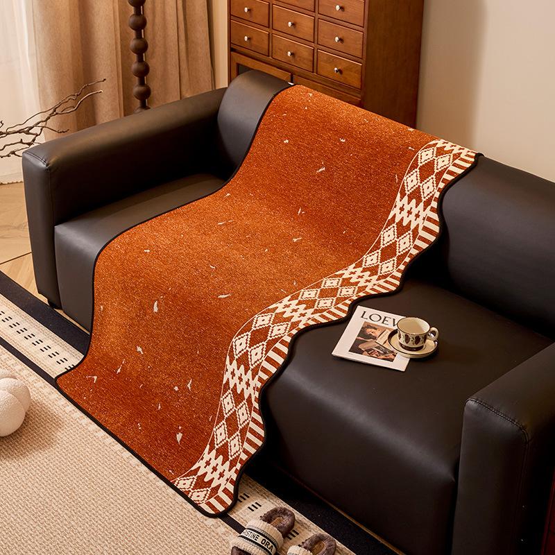 Special-Shaped Sofa Cushion  New Four-Season Universal Leather Sofa Seat Cushion Advanced Sense Fixed Non-Slip Cover Cover Cloth