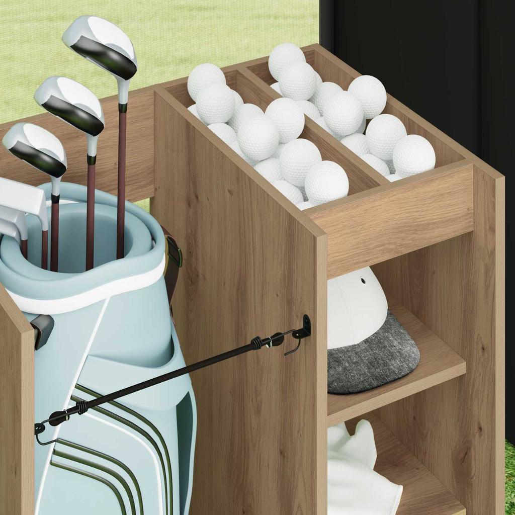 Golf Cabinet with Wheels Uni Artisan Oak 65 x 45 x 98 cm