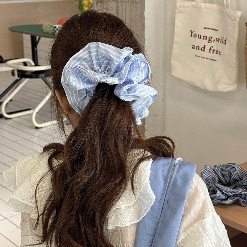 Scrunchies Hair Bands Elastic Accessories for Women Girl Rubber Korean Fascinators Elegant Rhinestone Designer Vintage Fashion