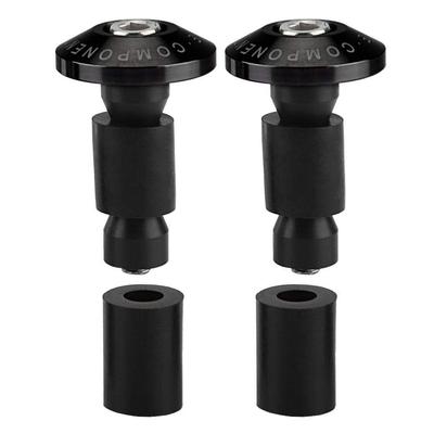 Elerose 22mm 7/8inch Motorcycle Bar End Plug, Universal Handlebar Plug End Slider Plug Cap for Racing ATV Off-Road (Black)