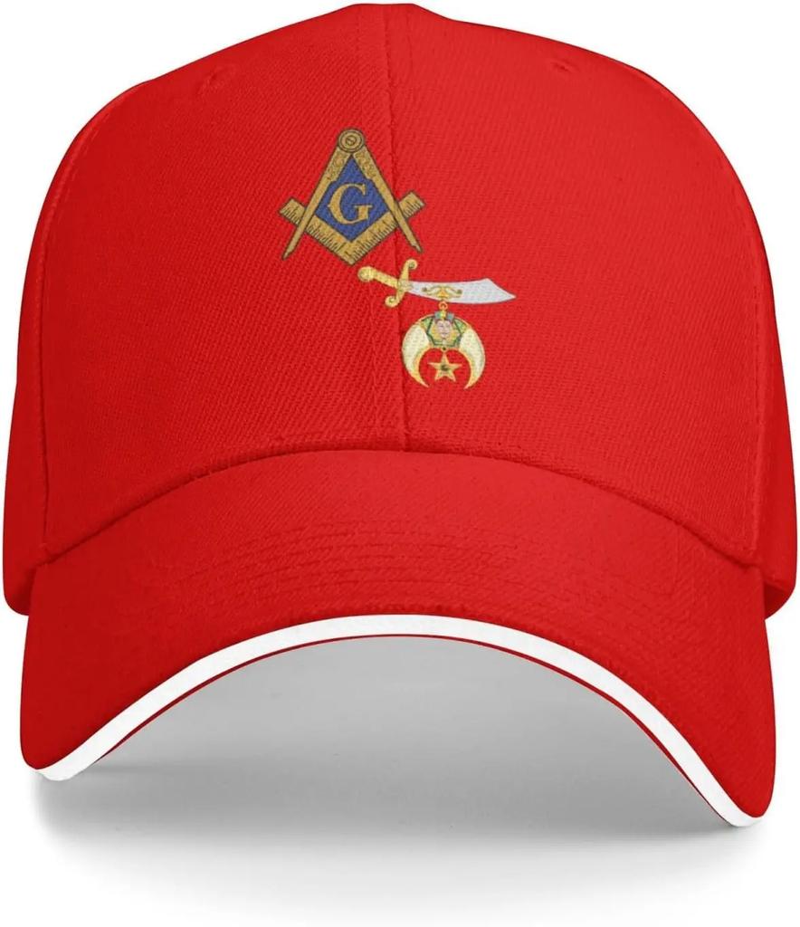 Mason Shriner Split Freimaurer Schrein Edler Geschenk Baseballkappe Sonnenhut Damen Truckerhut Snapback Unisex Papa Schwarz
