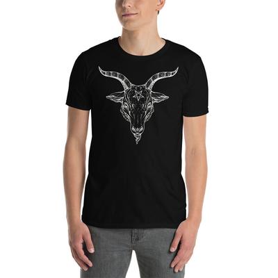 Baphomet Pentagram Satanic Satanism Gothic Horror Short-Sleeve Unisex T-Shirt