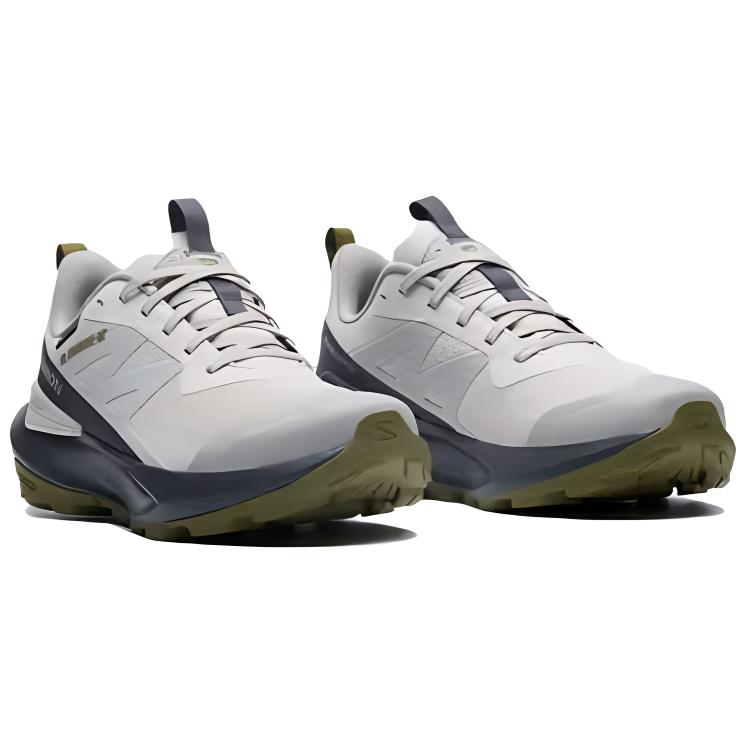 Salomon Elixir Activ Gtx Fabric Soft Comfortable Non-Slip Wear-Resistant Low-Top Hiking Shoes Women Hiking Shoes White Gray Black 476916