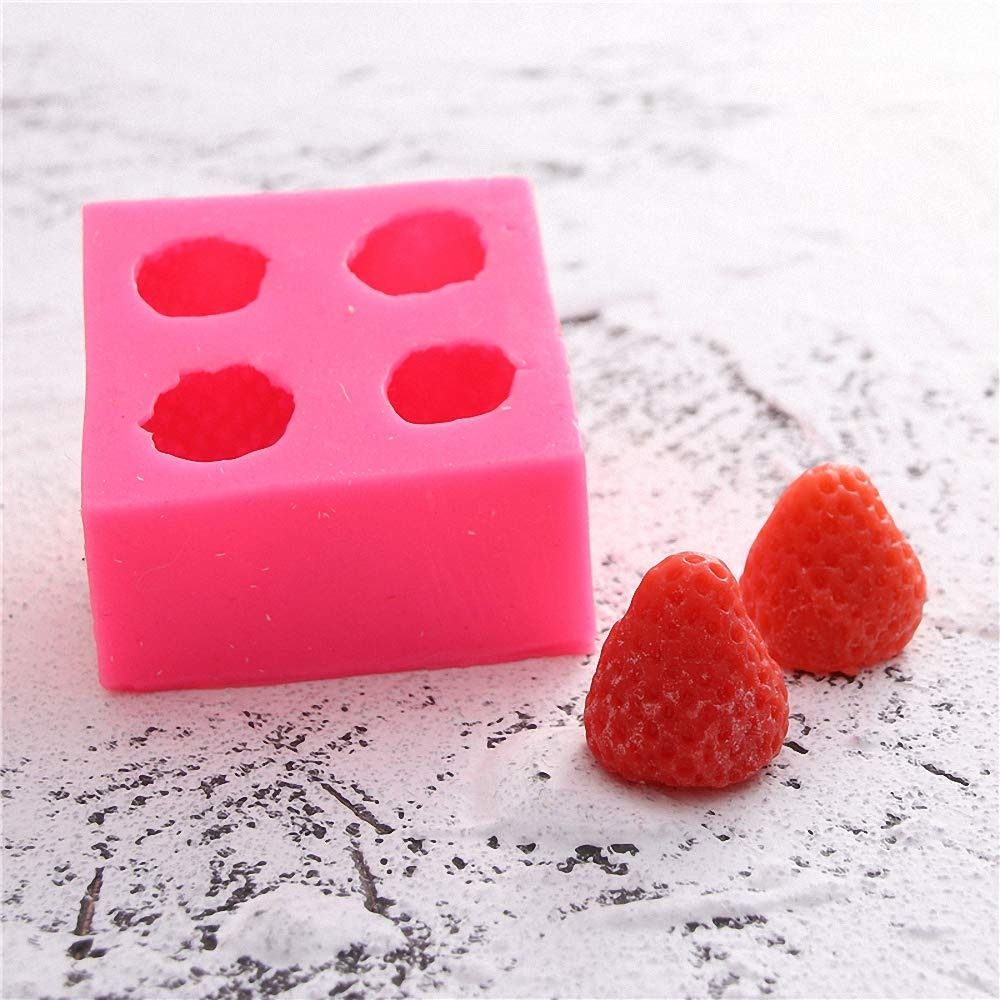 3D Fruit Shaped Fondant Molds Mini Fruit Shaped Fruit Fondant Molds DIY Heat-Resistant Chocolate Molds Gummies Making