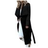 Womens Winter Lapel Button Long Trench Coat Jacket Ladies Overcoat Outwear
