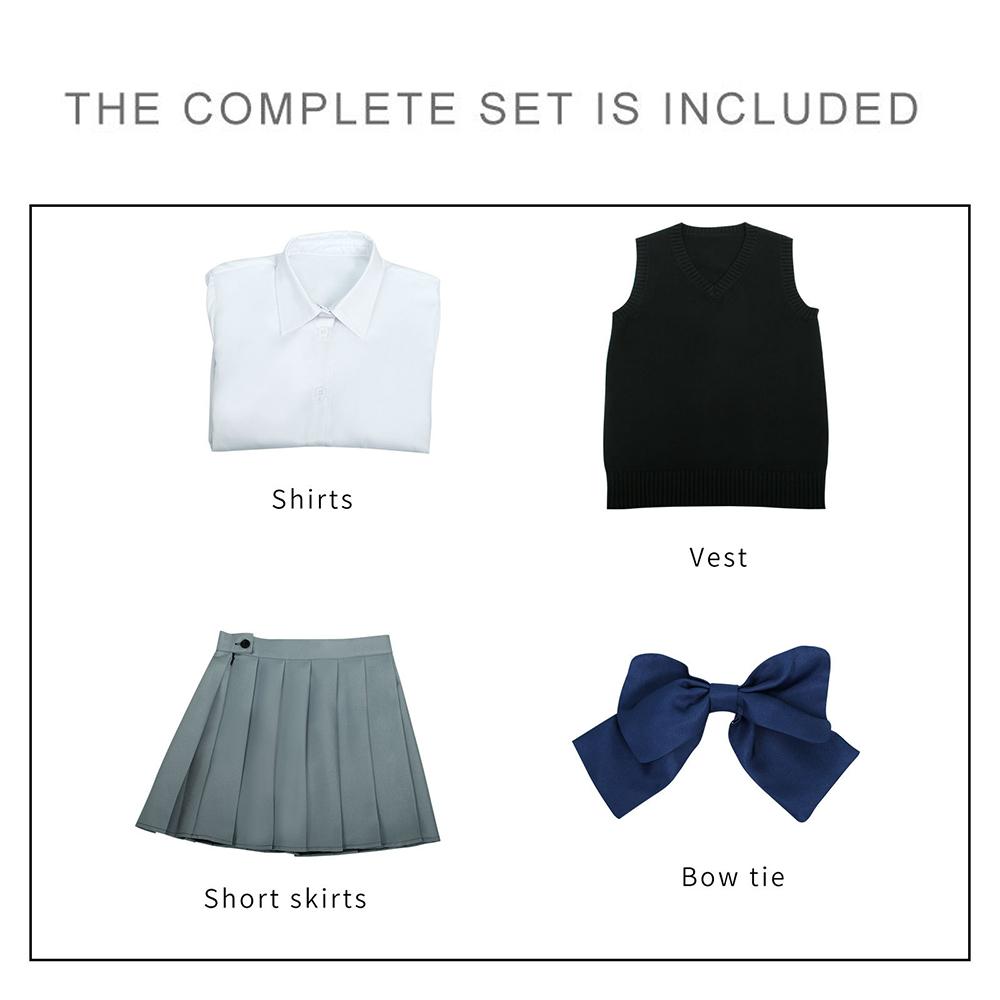 

Косплей Oshi No Ko Kurokawa Akane Косплей Костюм школьная форма комплект Kurokawa Akane JK униформа летняя рубашка студента юбка 3XL чёрный