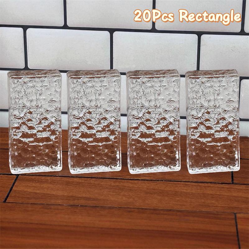 

Кукольный домик Симуляция Мини Хрустальное стекло Маленький кирпич Сцена Модель Украшение 1pcs