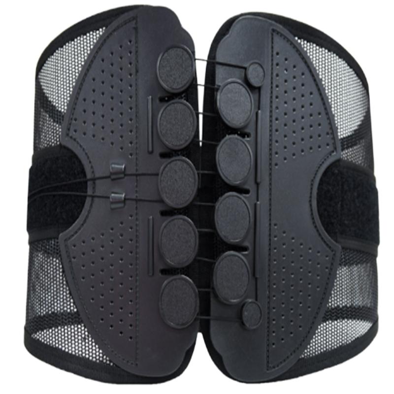 Adjustable Pulley System Breathable Durable Polyester Nylon Waist Back Support Lower Back Belt Black Adult Universal Support S