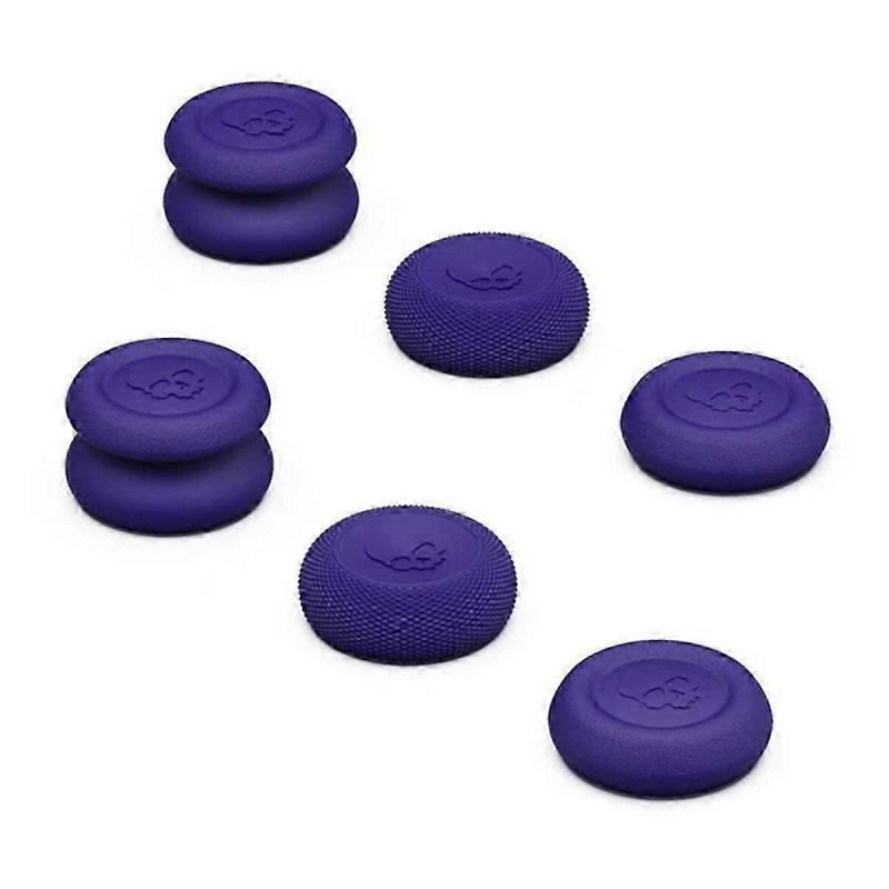 6pcs Thumb Stick Grip Caps Non-Slip Handle Rocker Button Cap for Game Controller Accessories Purple
