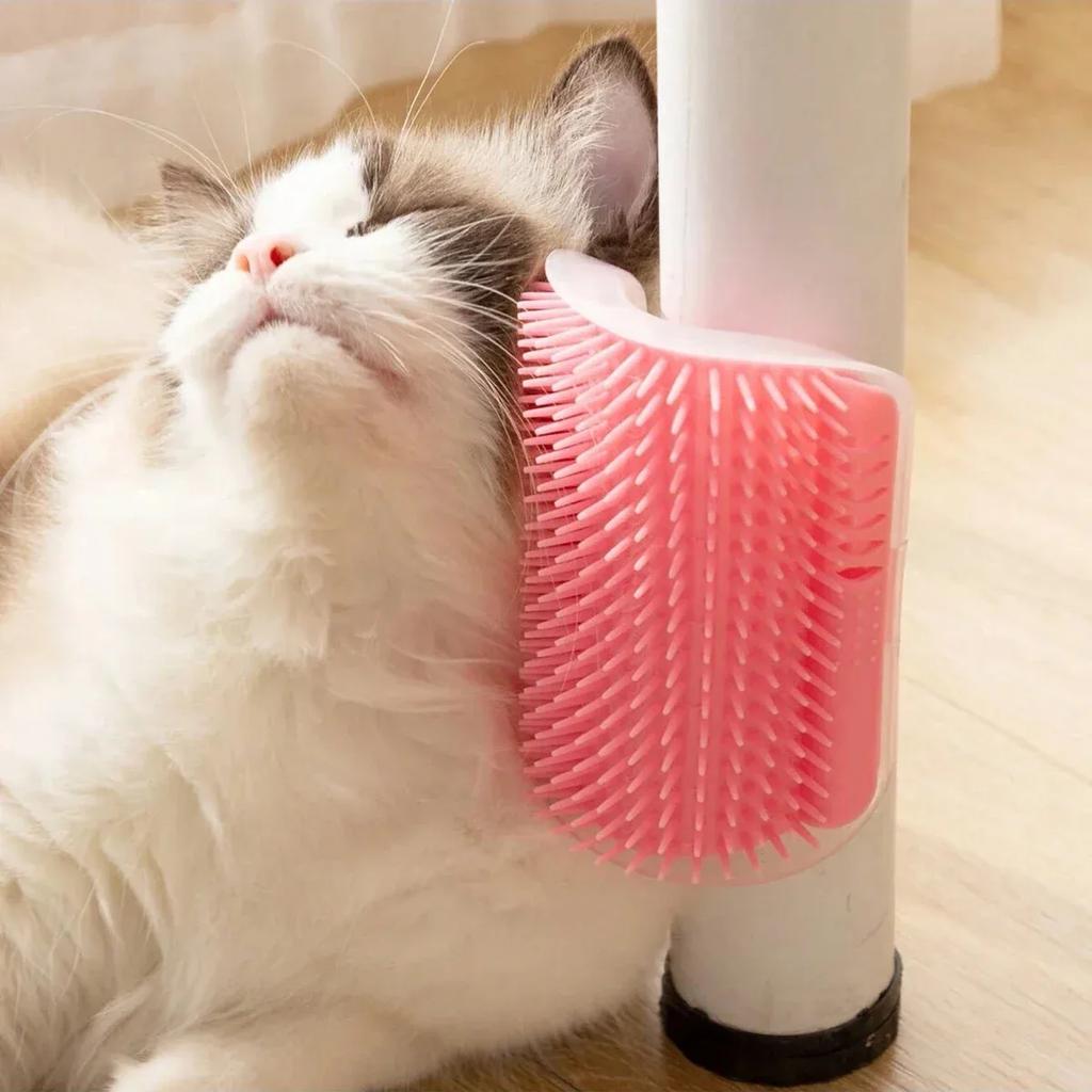 Kartáčový hřeben pro kočky Hrací hračka pro kočky Měkčí masážní hřeben pro samostříhání pro kočky s Catnip škrabkou na kočičí obličej pro kotě Příslušenství pro štěně Cat