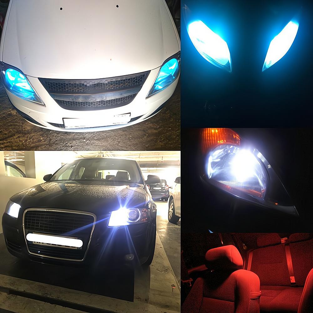 2X Multiple Color Car T10 5630 6SMD Canbus 194 W5W Auto Turn Signal Side Lamp License Plate Trunk Parking LED Dome Reading Light
