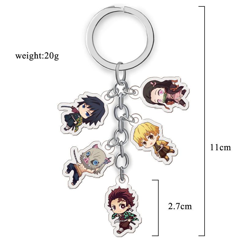 Anime Demon Slayer Acrylic Keychain Transparent Charm Manufacturer Direct Supply Multiple Styles Bulk Custom Beautiful Design