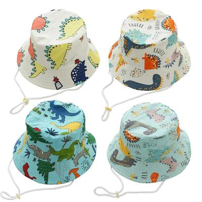 Frühling Baby Eimer Hut Dinosaurier Sommer Kind Sonnenhut für Mädchen Jungen Baumwolle Cartoon Kinder Kappe für Strand Reise 1-5Y