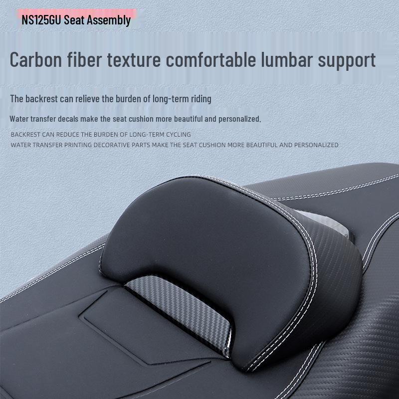 Compatible with Honda NS125GU SDH125T-45, Modified Leather Lowered Seat Cushion Assembly