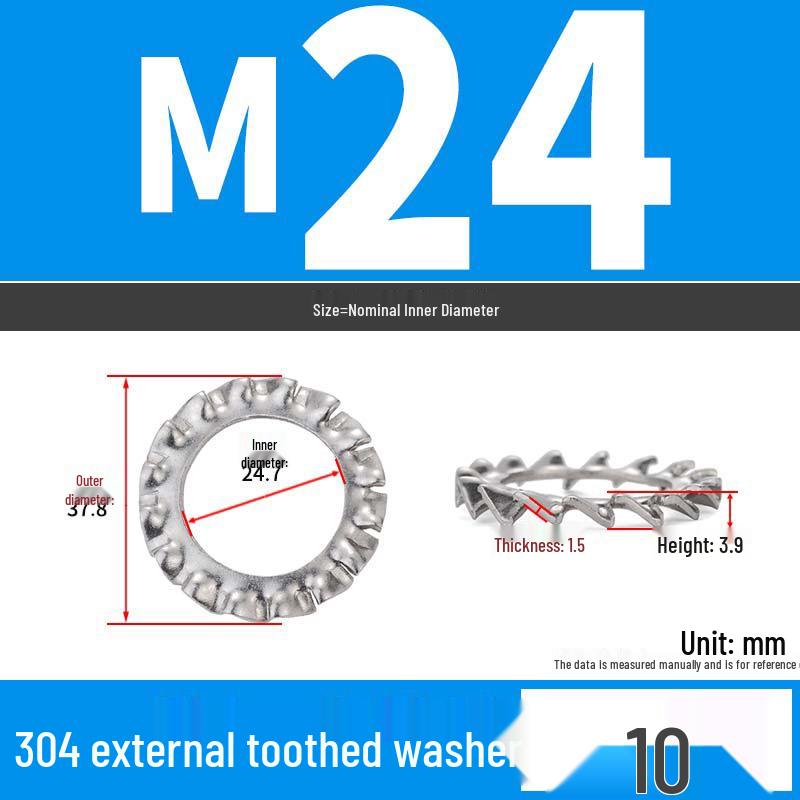 Iron Serrated Locking Washer Set with Anti-Loosening Shims
