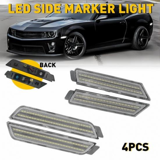 Flowing Amber White Red LED Blue Side Signal For Light 2010-2015 Chevy Camaro