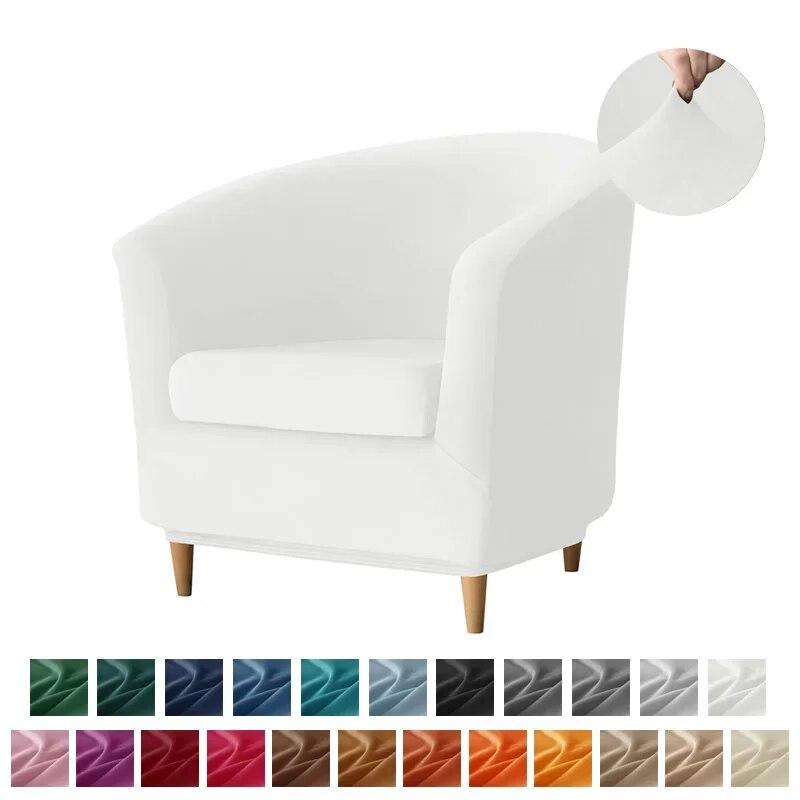 Velvet Club Bath Tub Armchairs Covers Solid Color Single Sofa Slipcover Stretch Couch Cover for Bar Counter with Seat Covers