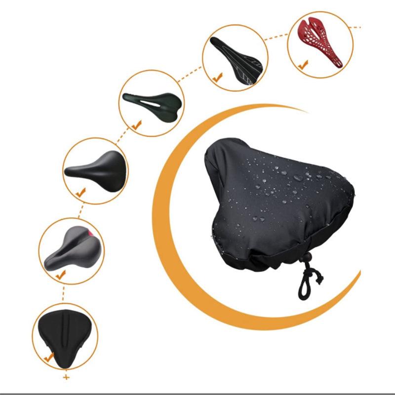Universal Waterproof Bicycle Seat Cover with Drawstring for Sun and Rain Protection - Fits Mountain and Road Bikes
