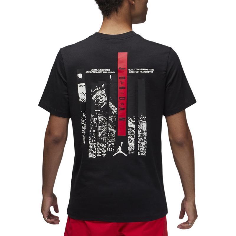 Air Jordan Graphic T-shirt Asia Sizing Black Red Men s FD7026-010 M